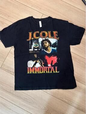 J. Cole Immortal Graphic Tee | Black | Size XL | Every Tees Heavyweight